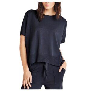 Splendid Veronica navy blue short sleeve sweater size S